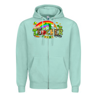 Seafoam St. Patrick's Day Teacher Zipper Hoodie - OliviaCreatesArt