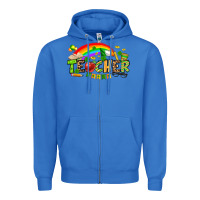 True Royal St. Patrick's Day Teacher Zipper Hoodie - OliviaCreatesArt