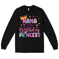 Black nana of the birthday princess Long Sleeve Tee - NancyCooperArtShop