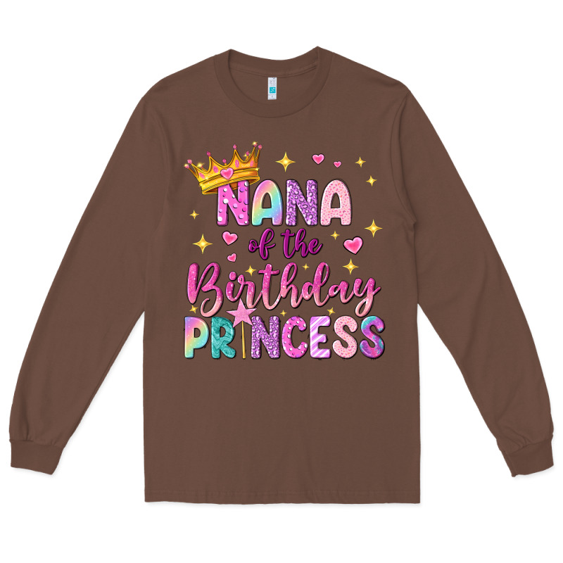 Nana Of The Birthday Princess Long Sleeve Tee by NancyCooperArtShop | Teevron