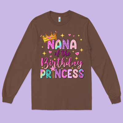 Nana Of The Birthday Princess Long Sleeve Tee Designed By Nancycooperartshop
