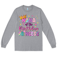 Heather Grey nana of the birthday princess Long Sleeve Tee - NancyCooperArtShop