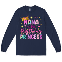 Navy nana of the birthday princess Long Sleeve Tee - NancyCooperArtShop