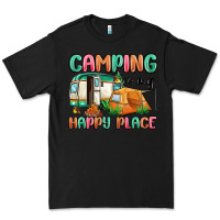 Black camping is my happy place Premium Tee - MaliasSmallBusiness
