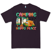 Plum camping is my happy place Premium Tee - MaliasSmallBusiness