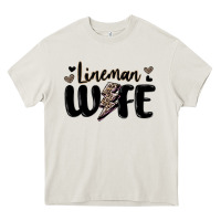 Cream lineman wife Heavy Core Tee - MaliasSmallBusiness