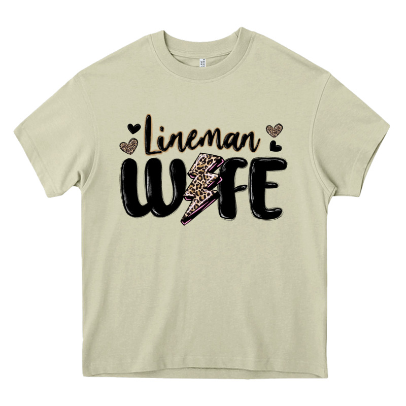 Lineman Wife Heavy Core Tee by MaliasSmallBusiness | Teevron