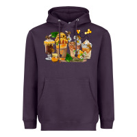 Plum Honey Bee Coffee Cups Heavyweight Hoodie - FaDigitalArtStudio