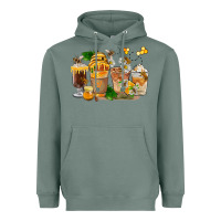 Sage Honey Bee Coffee Cups Heavyweight Hoodie - FaDigitalArtStudio