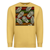 Antique Gold african mask seamless pattern Premium Sweatshirt - BundleAndBundleShop