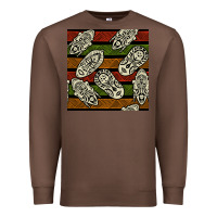 Chestnut african mask seamless pattern Premium Sweatshirt - BundleAndBundleShop