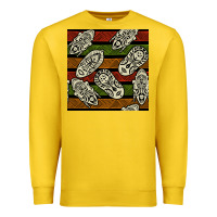 Lemon african mask seamless pattern Premium Sweatshirt - BundleAndBundleShop