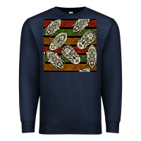 Navy african mask seamless pattern Premium Sweatshirt - BundleAndBundleShop