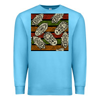 Ocean Blue african mask seamless pattern Premium Sweatshirt - BundleAndBundleShop