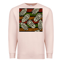 Pale Pink african mask seamless pattern Premium Sweatshirt - BundleAndBundleShop