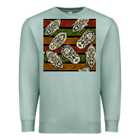 Seafoam african mask seamless pattern Premium Sweatshirt - BundleAndBundleShop