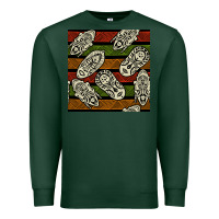 Sports Green african mask seamless pattern Premium Sweatshirt - BundleAndBundleShop