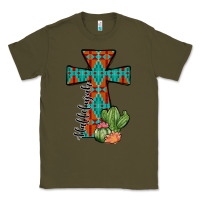 Army Green aztec cactus cross Classic Tee - JahusDesignShop