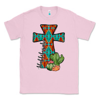 Bubblegum Pink aztec cactus cross Classic Tee - JahusDesignShop