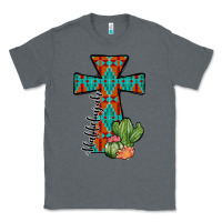 Charcoal Heather aztec cactus cross Classic Tee - JahusDesignShop