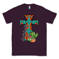 Plum aztec cactus cross Classic Tee - JahusDesignShop