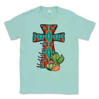 Seafoam aztec cactus cross Classic Tee - JahusDesignShop