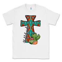 White aztec cactus cross Classic Tee - JahusDesignShop