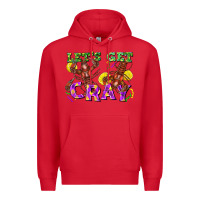 Red Let's get cray Premium Hoodie - FaDigitalArtStudio