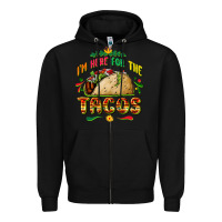 Black I'm here for the tacos Zipper Hoodie - FaDigitalArtStudio