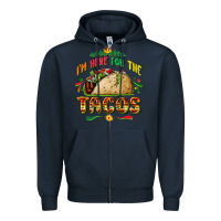 Navy I'm here for the tacos Zipper Hoodie - FaDigitalArtStudio