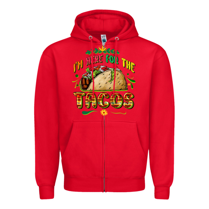 I'm Here For The Tacos Zipper Hoodie by FaDigitalArtStudio | Teevron