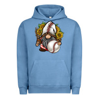 Pigment Pebble Blue baseball gnome Urban Hoodie - RacoonDesign