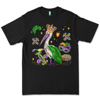 Black mardi gras pelican Premium Tee - MaliasSmallBusiness