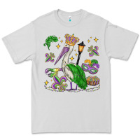 Dove Grey mardi gras pelican Premium Tee - MaliasSmallBusiness