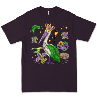 Plum mardi gras pelican Premium Tee - MaliasSmallBusiness