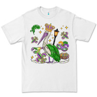 White mardi gras pelican Premium Tee - MaliasSmallBusiness