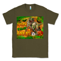 Army Green Trick Rawr Treat Classic Tee - LillyAllenDesigns