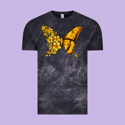Childhood Cancer Butterfly Vintage Tee Designed By Jasminsmagicworld