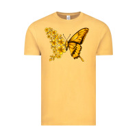 Vintage Mustard childhood cancer butterfly Vintage Tee - Jasminsmagicworld