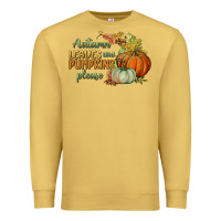 Antique Gold autumn leaves and pumpkins please Premium Sweatshirt - BundleAndBundleShop