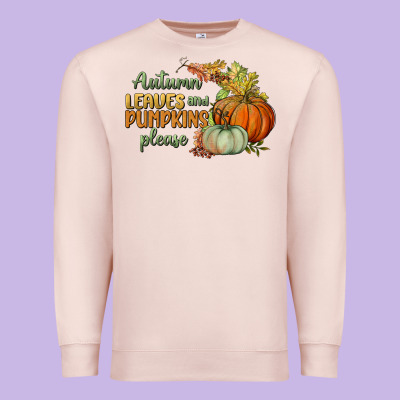 Autumn Leaves And Pumpkins Please Premium Sweatshirt Designed By Bundleandbundleshop