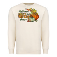 Sandshell autumn leaves and pumpkins please Premium Sweatshirt - BundleAndBundleShop