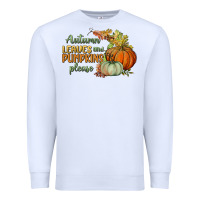 White autumn leaves and pumpkins please Premium Sweatshirt - BundleAndBundleShop