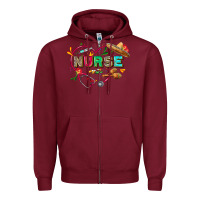 Burgundy Cinco de mayo Nurse Zipper Hoodie - FaDigitalArtStudio