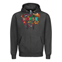 Charcoal Heather Cinco de mayo Nurse Zipper Hoodie - FaDigitalArtStudio