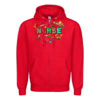 Red Cinco de mayo Nurse Zipper Hoodie - FaDigitalArtStudio