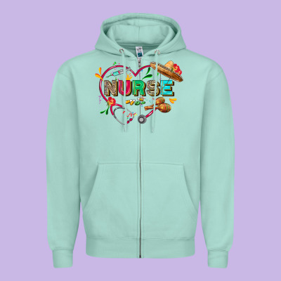 Cinco De Mayo Nurse Zipper Hoodie Designed By Fadigitalartstudio