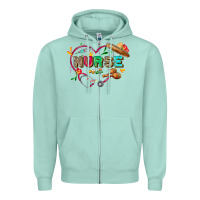 Seafoam Cinco de mayo Nurse Zipper Hoodie - FaDigitalArtStudio