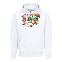 White Cinco de mayo Nurse Zipper Hoodie - FaDigitalArtStudio