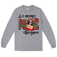 Heather Grey La Mama Mos Chingona Long Sleeve Tee - texasbilliewilder